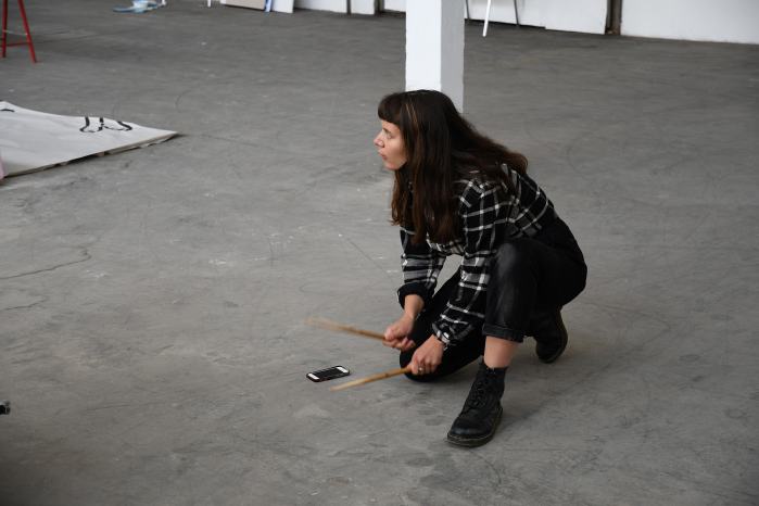 Diana Martin, étudiante Bachelor, performance sonore, 2020, photo : DR